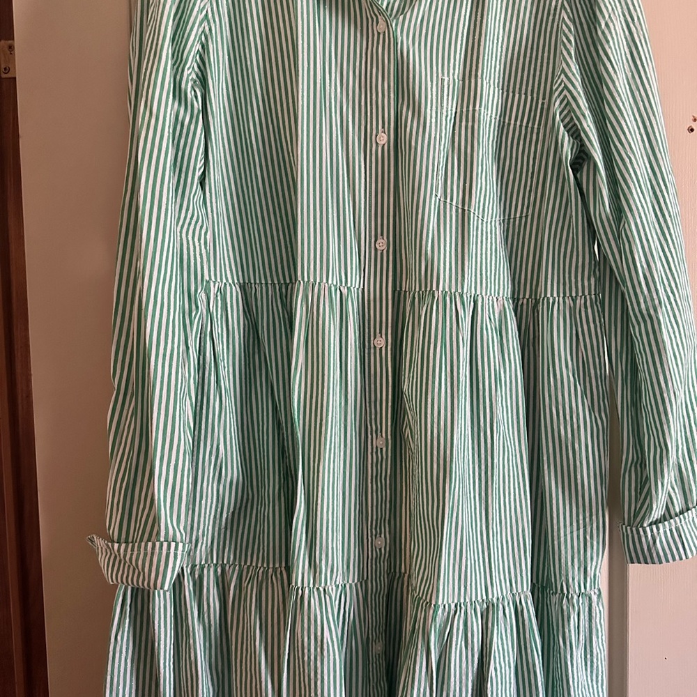 crown & ivy Green Striped Dress